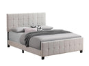 Fairfield Eastern King & Queen Upholstered Panel Bed Beige & Grey