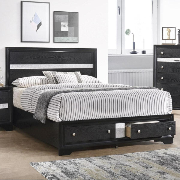 Crown Mark Regata Queen Storage Bed in Black image