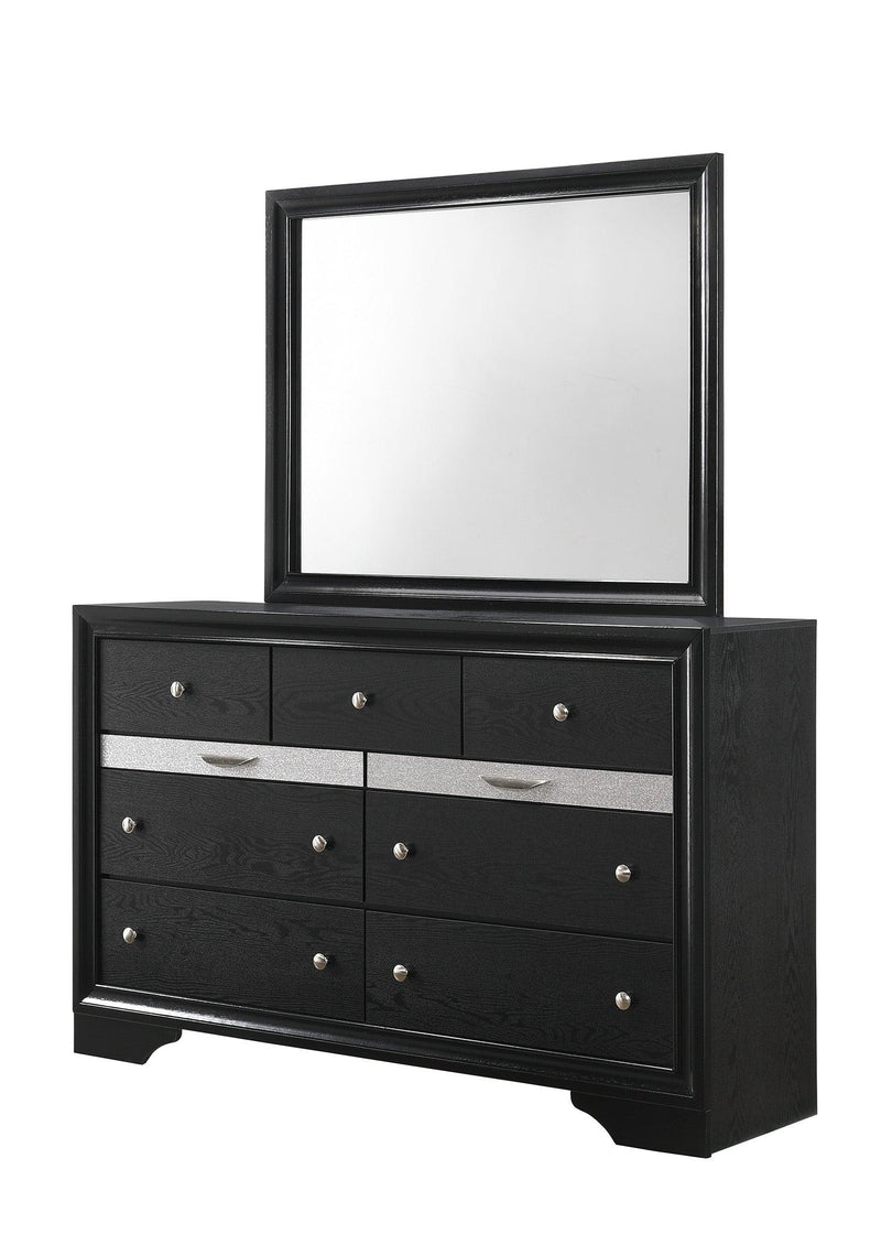 REGATA BEDROOM MIRROR BLACK/SILVER image