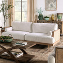 ALESUND Sofa, Beige/Light Oak, Natural & Brown