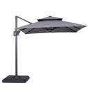 Fida 8 Ft Square Umbrella w/ Double Top + 37" Large Base