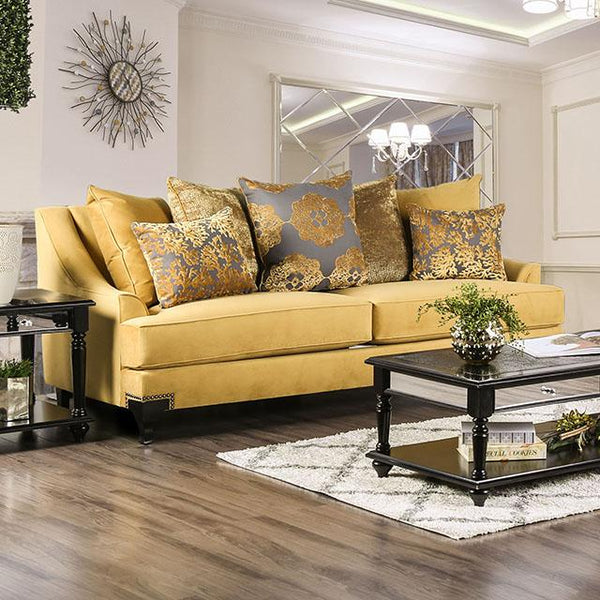 Viscontti Gold/Gray Sofa, Gold image