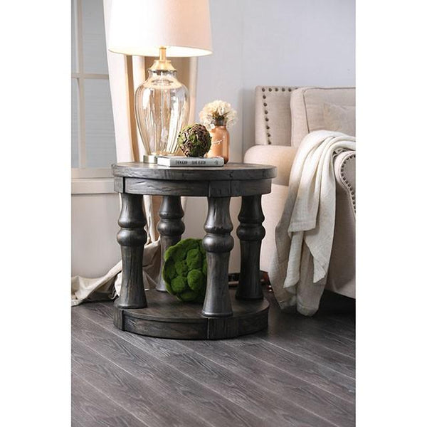 Mika Antique Gray End Table image