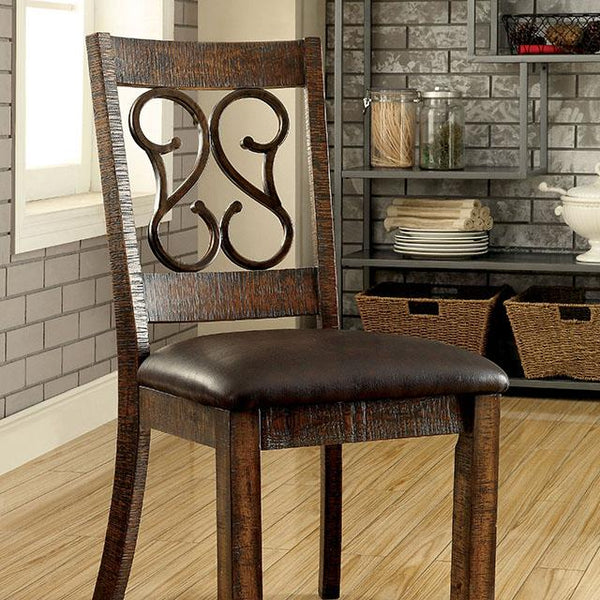 PAULINA Rustic Walnut/Espresso Side Chair (2/CTN) image