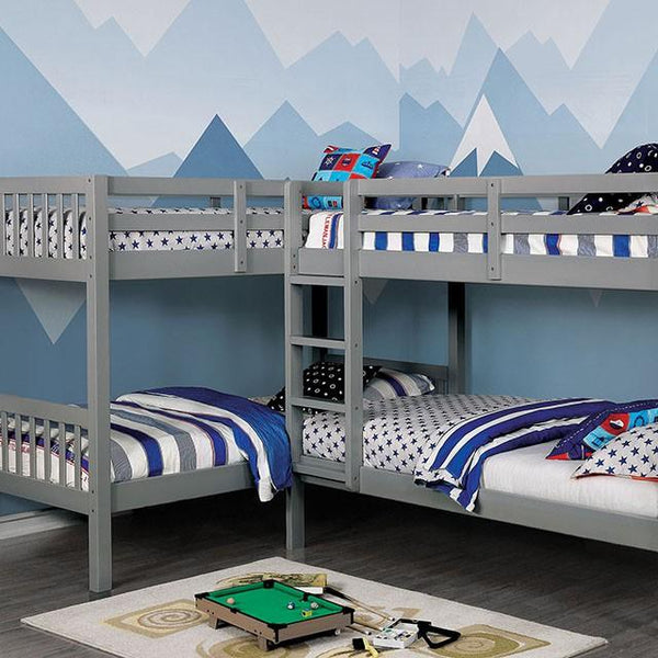 Marquette Gray Quadruple Twin Bunk Bed image
