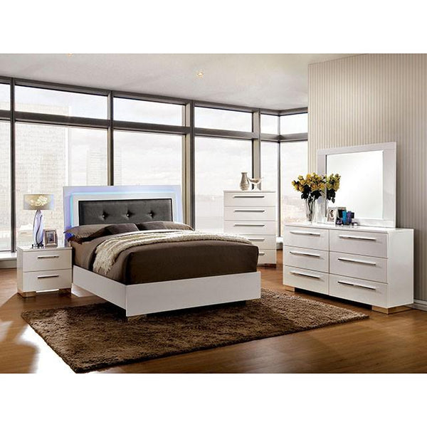 CLEMENTINE Glossy White Queen Bed image