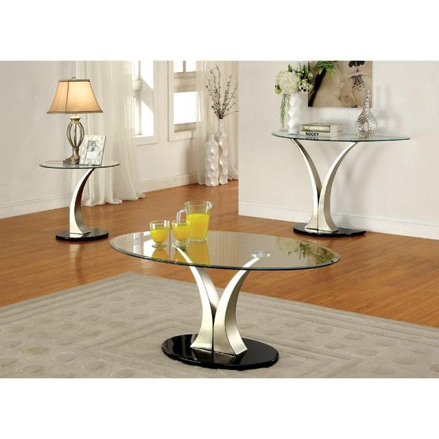 VALO Satin Plated/Black Sofa Table image