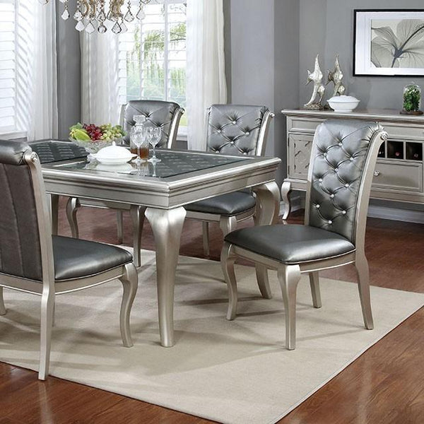 Amina Grey & Gold 66" Dining Table image