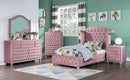 Zohar Queen & Twin Bed Black, Grey, & Pink