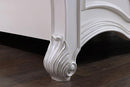 Francione E.King & Queen Bed White & Chrome