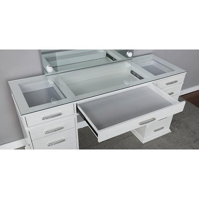 Valentina Vanity Set White & Dark Gray