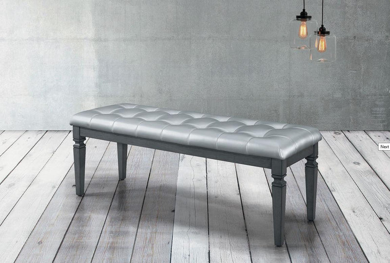 Allura Bed Bench in Gray 1916GY-FBH