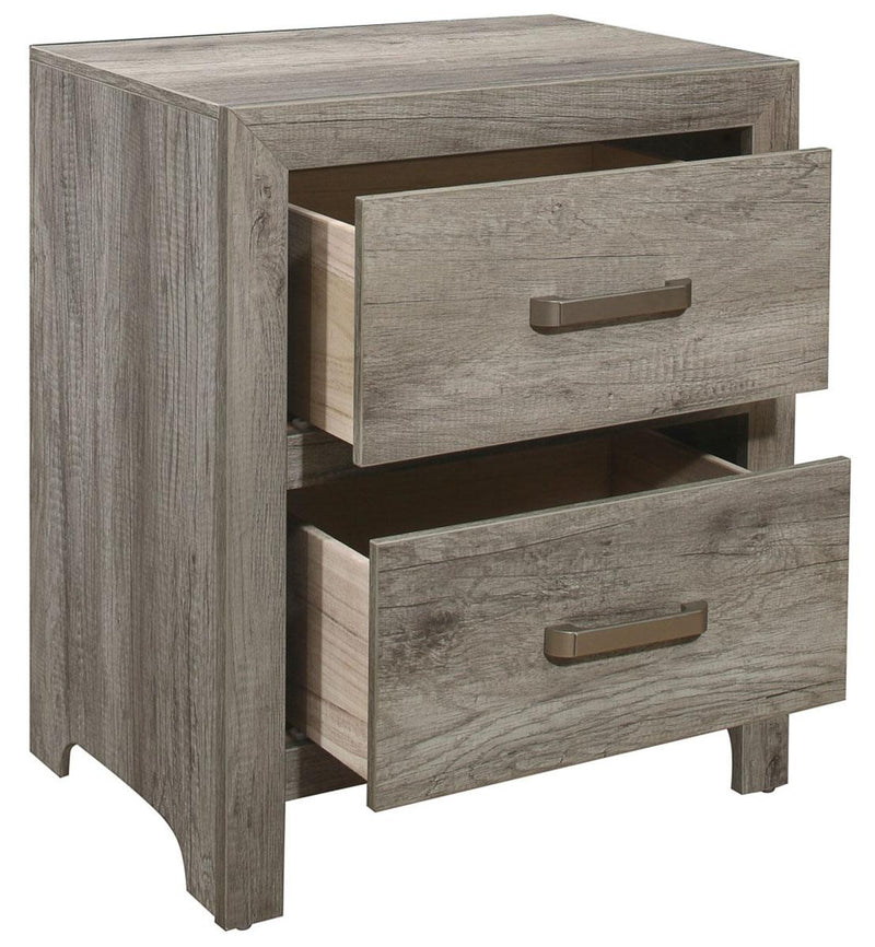 Mandan 2 Drawer Nightstand in Weathered Gray 1910GY-4