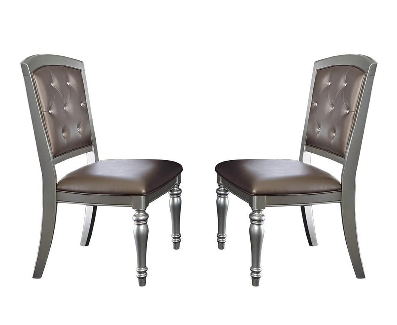 Orsina Side Chair in Silver (Set of 2)