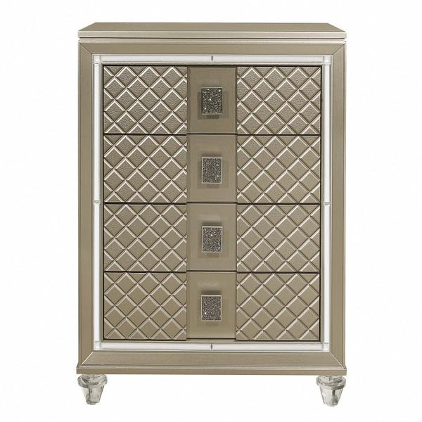 Youth Loudon 4 Drawer Chest in Champagne Metallic B1515-9 image