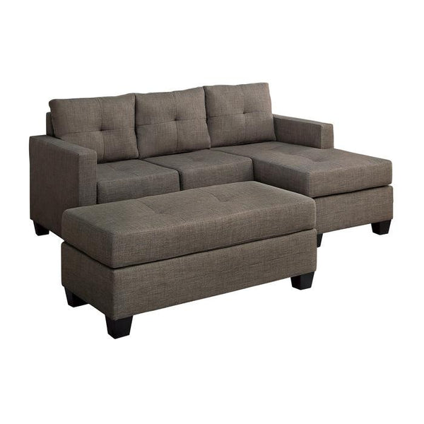 9789BRG2OT - (2)2-Piece Reversible Sofa Chaise with Ottoman image