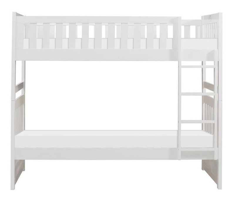 Galen Twin/Twin Bunk Bed in White B2053W-1