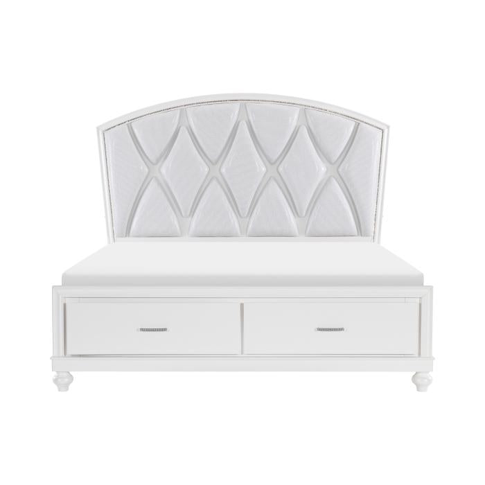 Aria (3) Eastern King Platform Bed with Footboard Storage