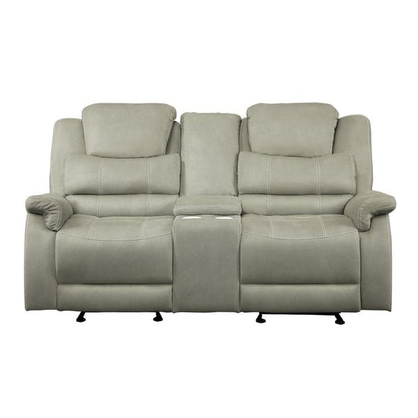 Shola Double Reclining Loveseat in Gray image