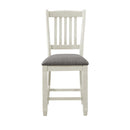 Granby Counter Height Chair in White & Brown (Set of 2)