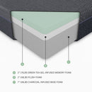 Burnham-11" Green Tea Gel-Infused Memory Foam Mattress Display Cube image