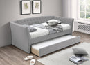 Liihcc Day Bed/Light Grey Burplap in Light Grey / Na