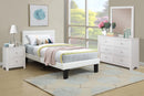 Chyuan Twin Bed in White / Espresso