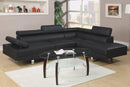 Haoind Modern 2-Pcs Sectional Sofa Set in Black