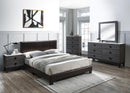 Chyuan Queen Bed-Brown Pu in Espresso/Espresso