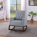 Bstfur Rocker Chair in Steel Gray/Espresso