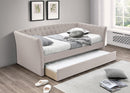 Liihcc Day Bed/Light Brown Burplap in Light Brown / Na