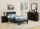 Chyuan Twin Bed in Black / Espresso