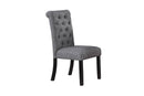 Junfen Dining Chair in Charcoal/Black Silver