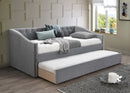 Liihcc Day Bed/Grey Velvet in Grey / Na