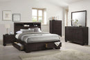 Liihfd E. King Bed/Dark Walnut in Dark Merlot
