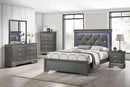 Liihfd Queen Bed in Gray / Dark Gray