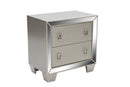 Mcraft Night Stand W/Stainless Panel in Silver