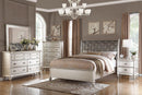 Mcraft Eastern King Bed/Silver Finish in Silver