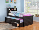 Mcraft Twin Bed W/Trundle-Black W. Drawers in Black