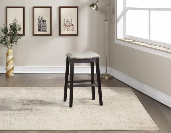 Sfvnco Bar Stool in Grey Pu/Espresso Frame