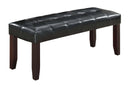 Sfvnco Dining Bench/Black Pu in Espresso