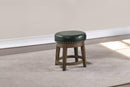 Sfvnco Swivel Stool in Olive Green Pu/Walnut Frame