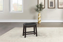 Sfvnco Stool in Black Pu/Espresso Frame