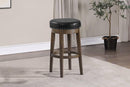 Sfvnco Swivel Barstool in Black Pu/Walnut Frame