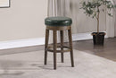Sfvnco Swivel Barstool in Olive Green Pu/Walnut Frame