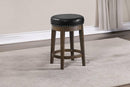 Sfvnco Swivel Counter Stool in Black Pu/Walnut Frame