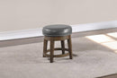 Sfvnco Swivel Stool in Grey Pu/Walnut Frame