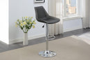 Sopfur Adjustable Bar Stool in Black Grey + Dark Grey Wax Pu