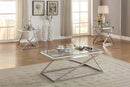Tjitra 3-Pcs Occasional Table Set in Clear Sliver