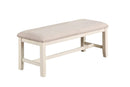 Tamich Dining Bench in Ivory/White